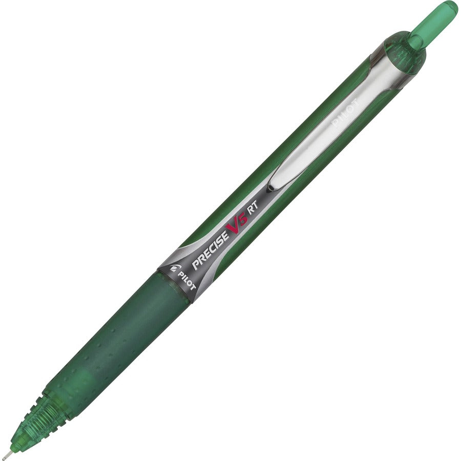 Pilot Extra-Fine Premium Retractable Rolling Ball Pen - Refillable - Retractable - Green Ink - Liquid - Green Barrel - Writing - 1 Each
