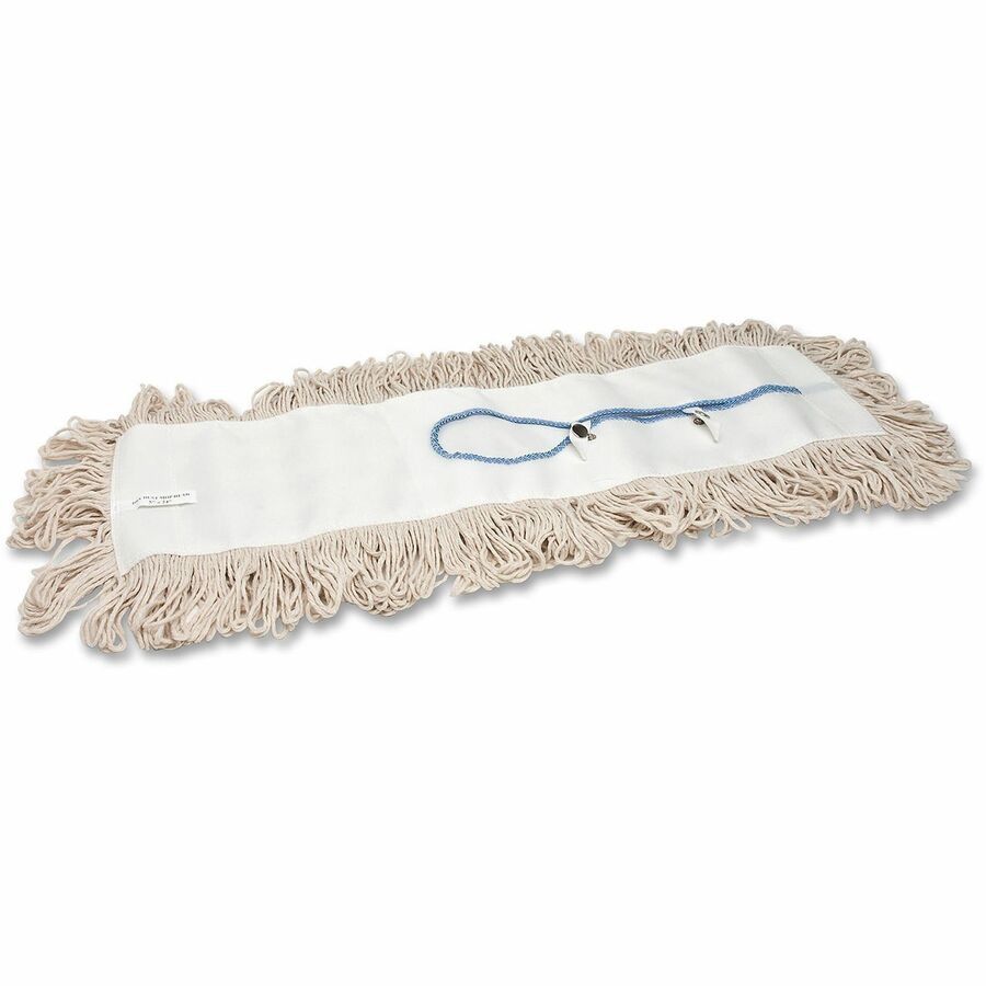 Genuine Joe Natural Cotton Yarn Mop Refill - 24" Width - Cotton - 1 Each