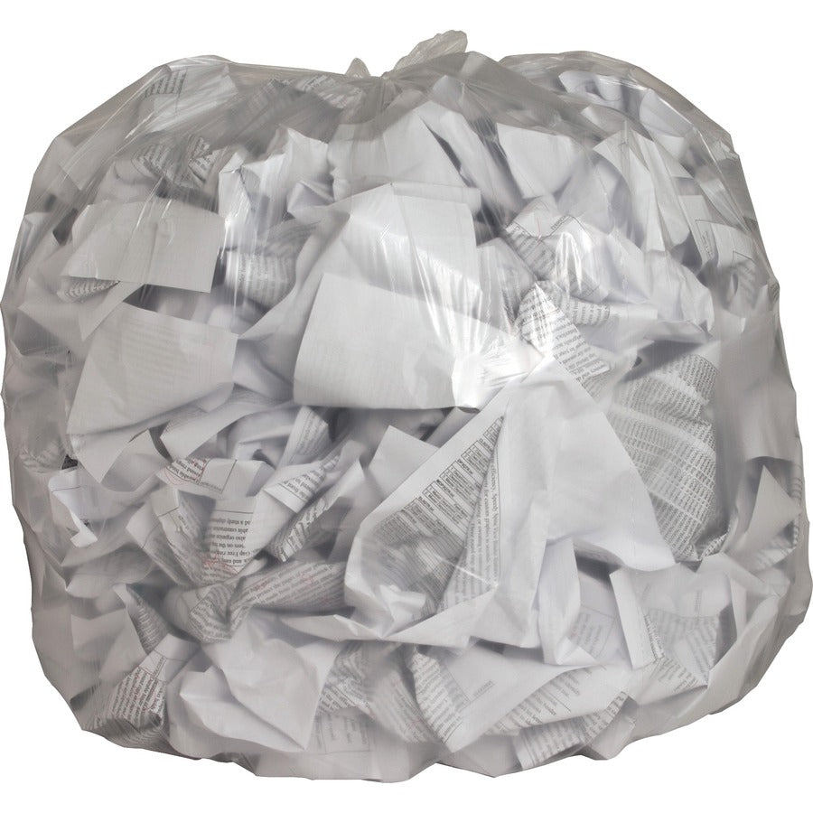 Genuine Joe Clear Trash Can Liners - 45 gal Capacity - 46" Length x 40" Width x 0.60 mil (15 Micron) Thickness - Low Density - Clear - Film - Multipurpose - 250/Box - 1 Carton