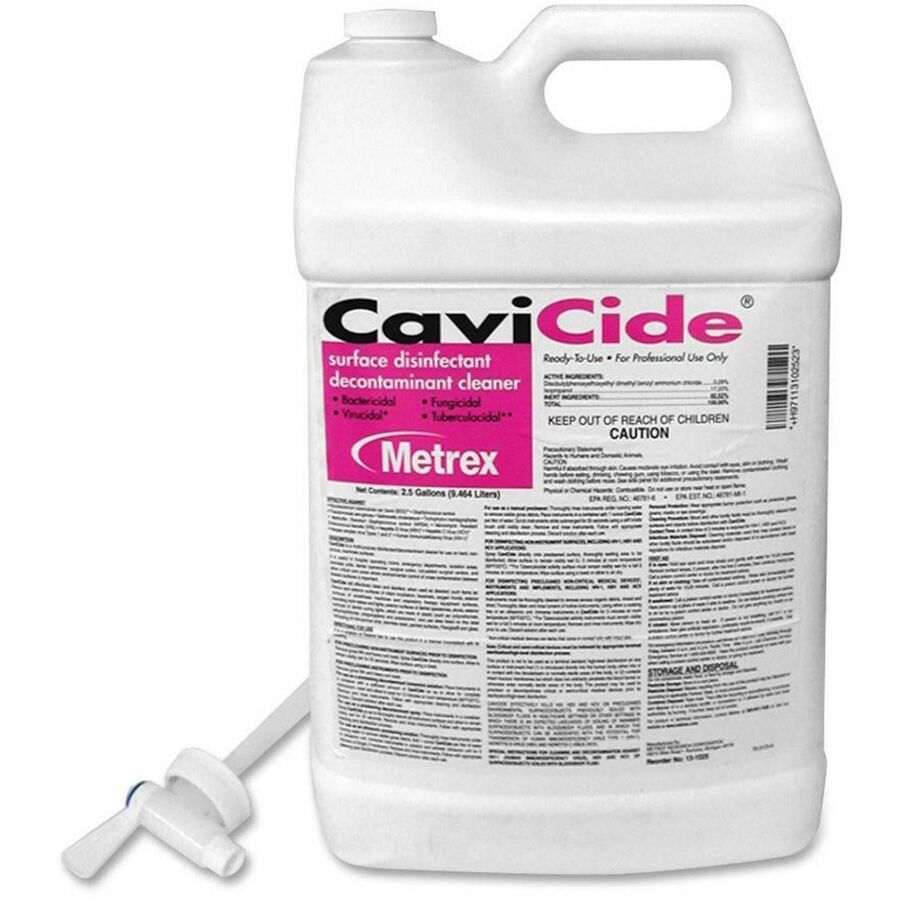 Cavicide Surface Disinfectant Decontaminant Cleaner - 320 fl oz (10 quart) - Recommended For: Fungi Remover - Disinfectant, Non-toxic, Rinse-free, Fragrance-free, Caustic-free - White - 1 Each