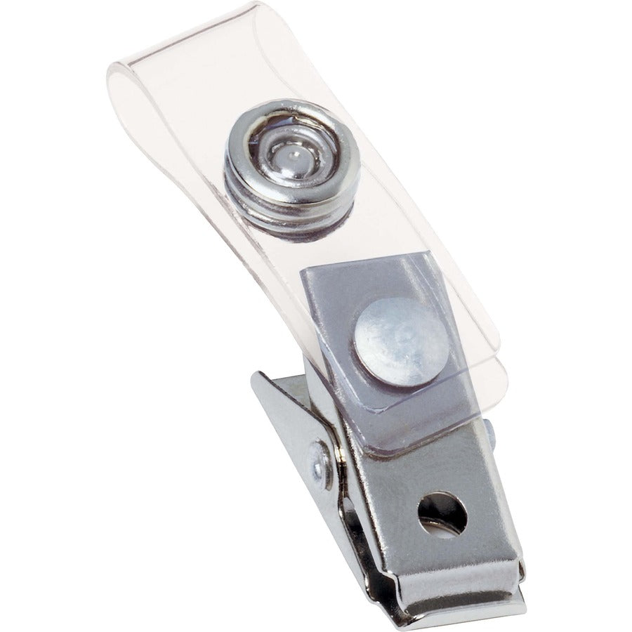 GBC ID Badge Clip - Polypropylene - Clear - 100 / Box