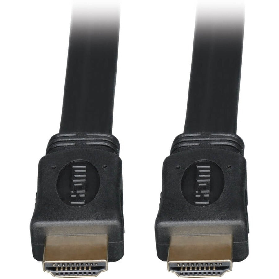 Tripp Lite series Flat HDMI Gold Digital Video Cable - 6 ft HDMI Video Cable - First End: 1 x 19-pin HDMI Digital Audio/Video - Male - Second End: 1 x 19-pin HDMI Digital Audio/Video - Male - 18 Gbit/s - Black