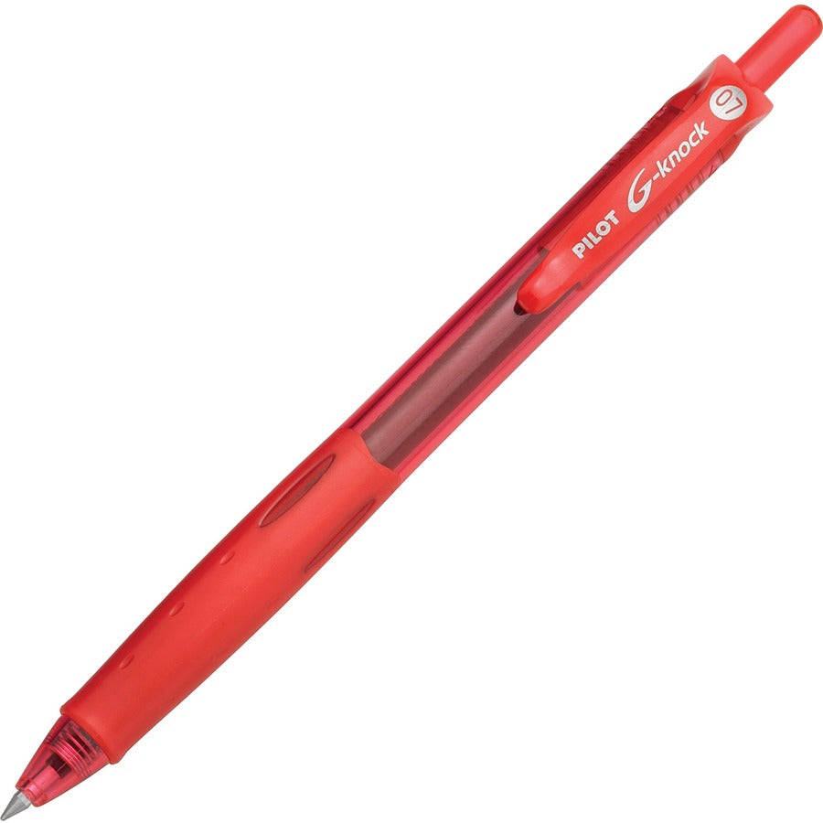 Pilot Retractable Gel Ink Pens - Refillable - Retractable - Red Ink - Gel-based - Red Barrel - 12 / Dozen