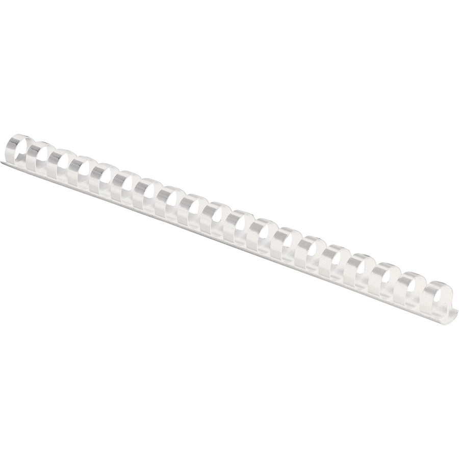 Fellowes 19-ring Plastic Comb Binding - 0.4" Height x 10.8" Width x 0.4" Depth - 0.37" Maximum Capacity - 55 x Sheet Capacity - For Letter 8 1/2" x 11" Sheet - White - Plastic - 100 / Pack