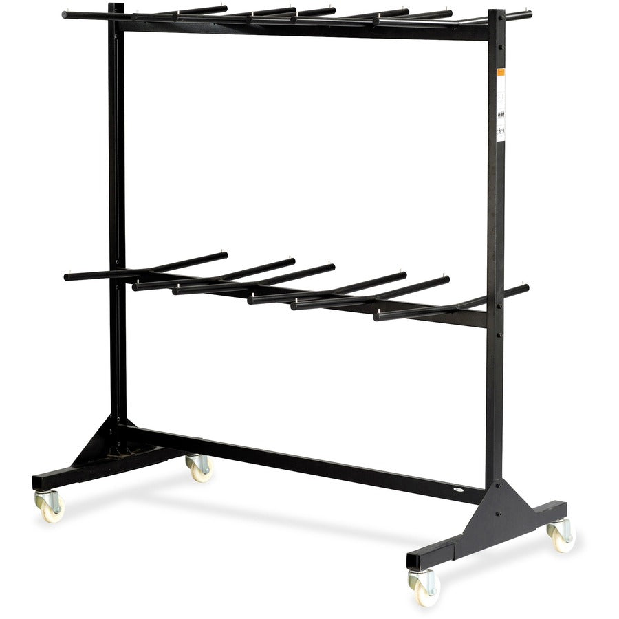 Safco Double Tier Chair Cart - 840 lb Load Capacity - 4 Casters - 4" Caster Size - Steel - 64.50" Width x 33.50" Depth x 70.25" Height - Black - 1 Each