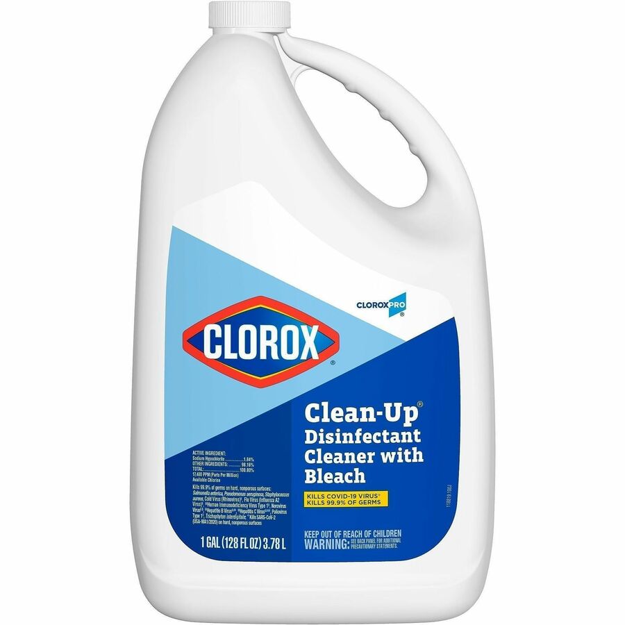 CloroxPro™, Clean-Up Disinfectant Cleaner with Bleach Refill - 128 fl oz (4 quart) - Original Scent - Recommended For: Stain Remover, Odor Remover, Mold Remover, Bacteria Remover, Mildew Remover, Grease Remover, Dirt Remover, Grime Remover, Soap S...