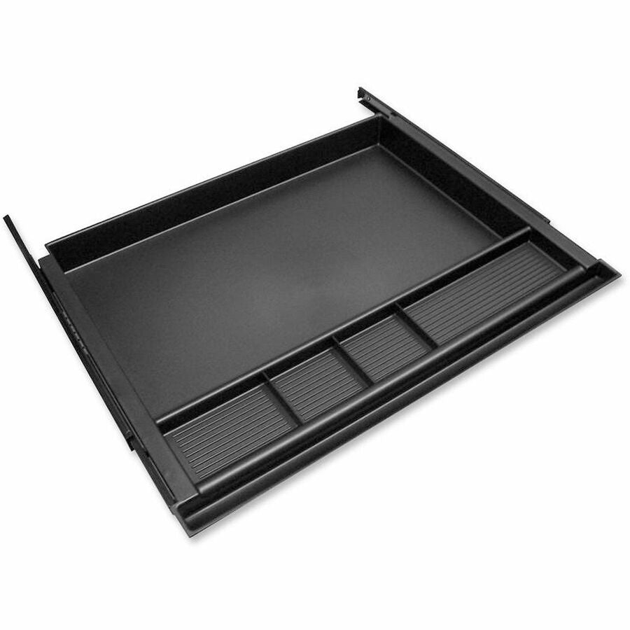 Safco Aberdeen Center Drawer - 18" Width x 25" Depth x 2" Height - Particleboard - Black - 1 Each