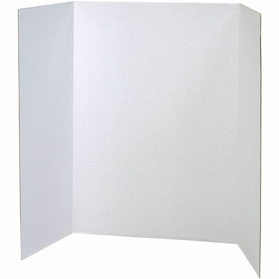 Pacon Presentation Boards - 36" Board Height x 48" Board Width - White Surface - Tri-fold, Heavy Duty - 1 Carton