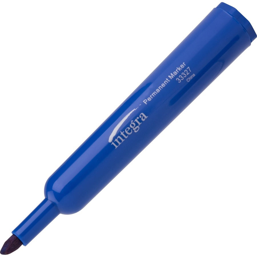 Integra Permanent Chisel Markers - Blue Ink - 12 / Dozen