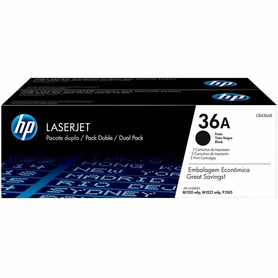 HP 36A (CB436A) Original Standard Yield Laser Toner Cartridge - Single Pack - Black - 1 Each - 2000 Pages