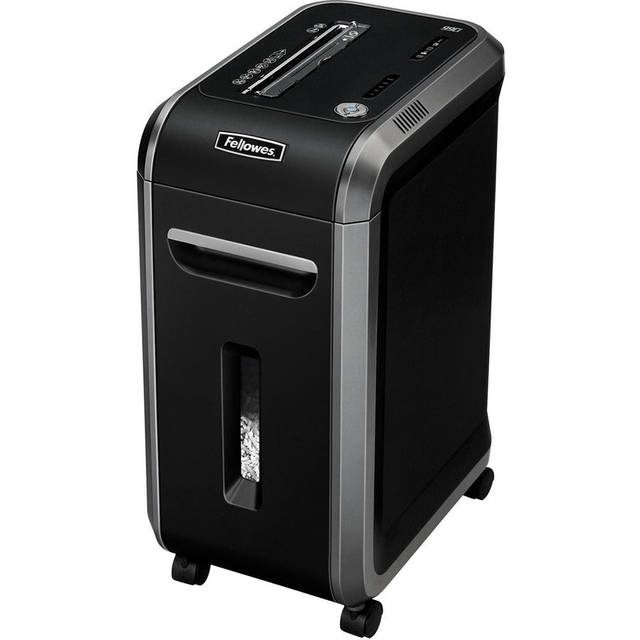 Fellowes Powershred 99Ci 100% Jam-Proof Cross-cut Shredder - Non-continuous Shredder - Cross Cut - 18 Per Pass - for shredding Staples, Credit Card, CD, DVD, Paper Clip, Junk Mail, Paper - 0.156" x 1.500" Shred Size - P-4 - 10 ft/min - 9" Throat - 30 M...