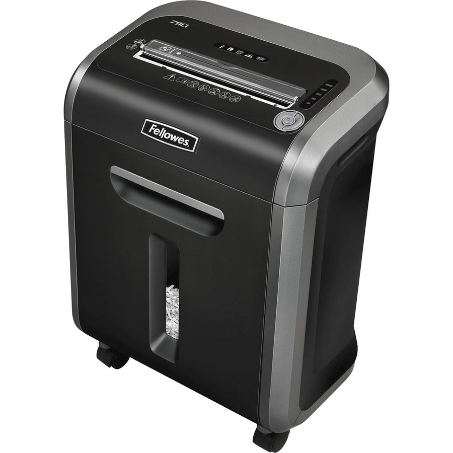 Fellowes Powershred 79Ci 100% Jam-Proof Cross-cut Shredder - Non-continuous Shredder - Cross Cut - 16 Per Pass - for shredding Staples, Credit Card, CD, DVD, Paper Clip, Junk Mail, Paper - 0.156" x 1.500" Shred Size - P-4 - 10 ft/min - 9" Throat - 20 M...