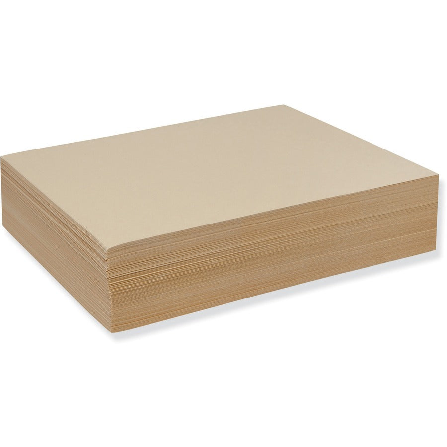 Pacon®, Standard-Weight Drawing Paper - 500 Sheets - 9" x 12" Sheet Size - Manila Paper - Recycled - 1 Ream