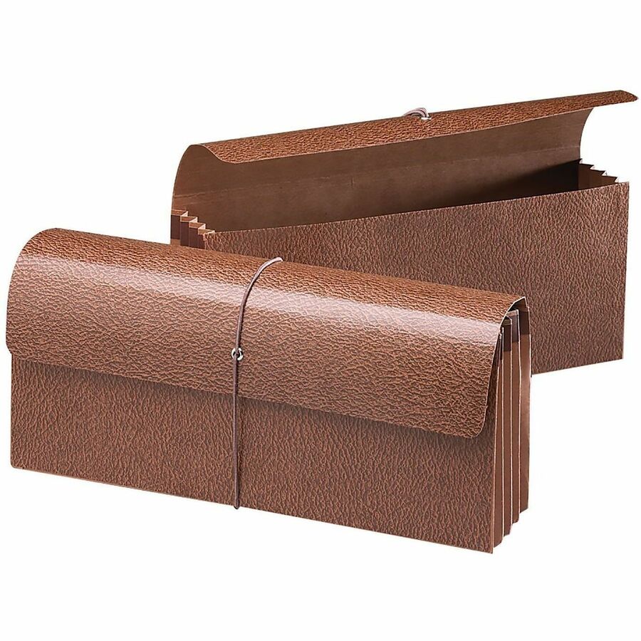 Smead File Wallet - 12" x 5" - Capacity3 1/2" Expansion - Redrope - 30% Recycled - 10 / Box