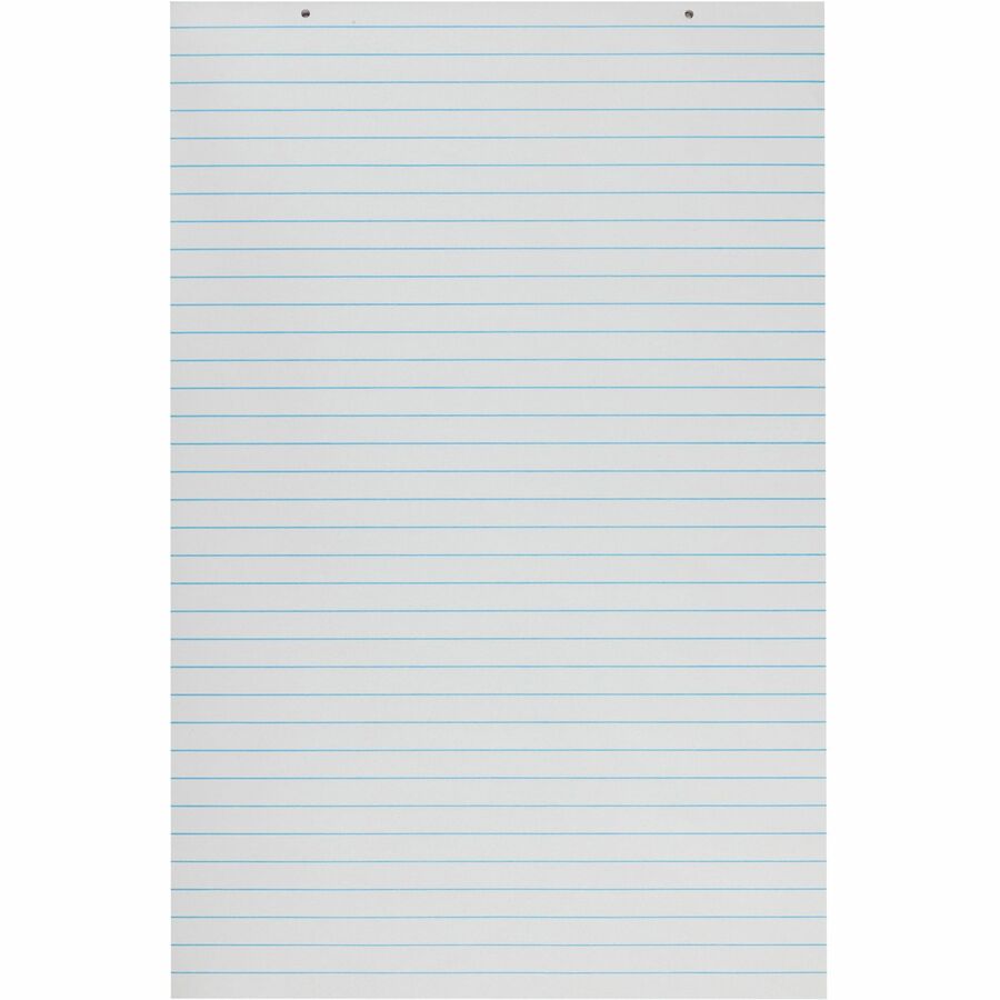 Pacon Ruled Chart Pad - 100 Sheets - Glue - Front Ruling Surface - 1" Ruled - 24" x 36" Sheet Size - White Paper - Chipboard Backing, Hole-punched, Recyclable - 1 Each