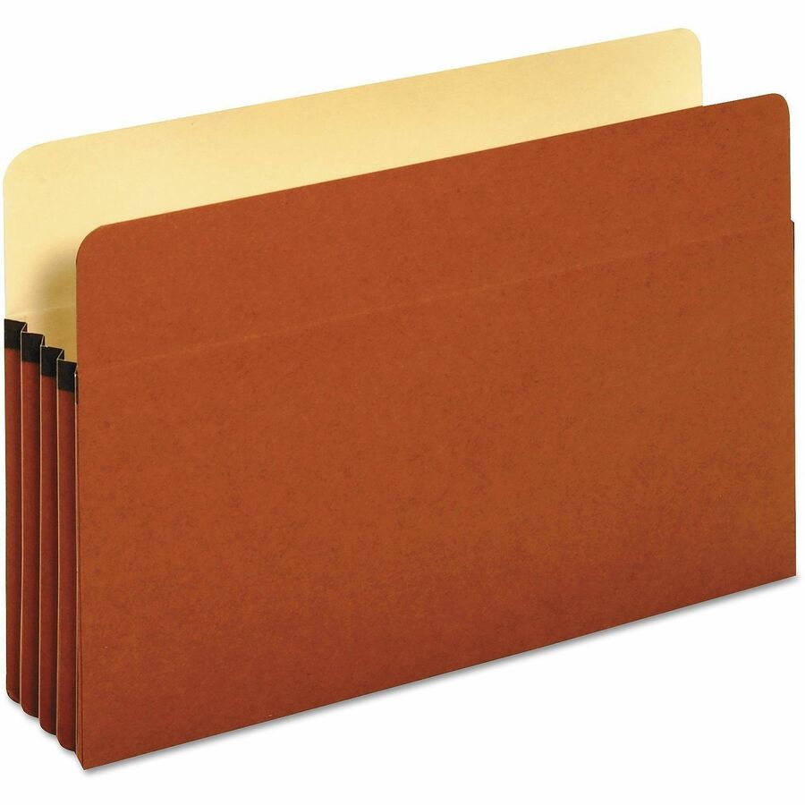 Universal Straight Tab Cut Legal Expanding File - 8 1/2" x 14" - Capacity3 1/2" Expansion - 1 Pocket - Top Tab Position - Redrope - 30% Recycled - 25 / Box