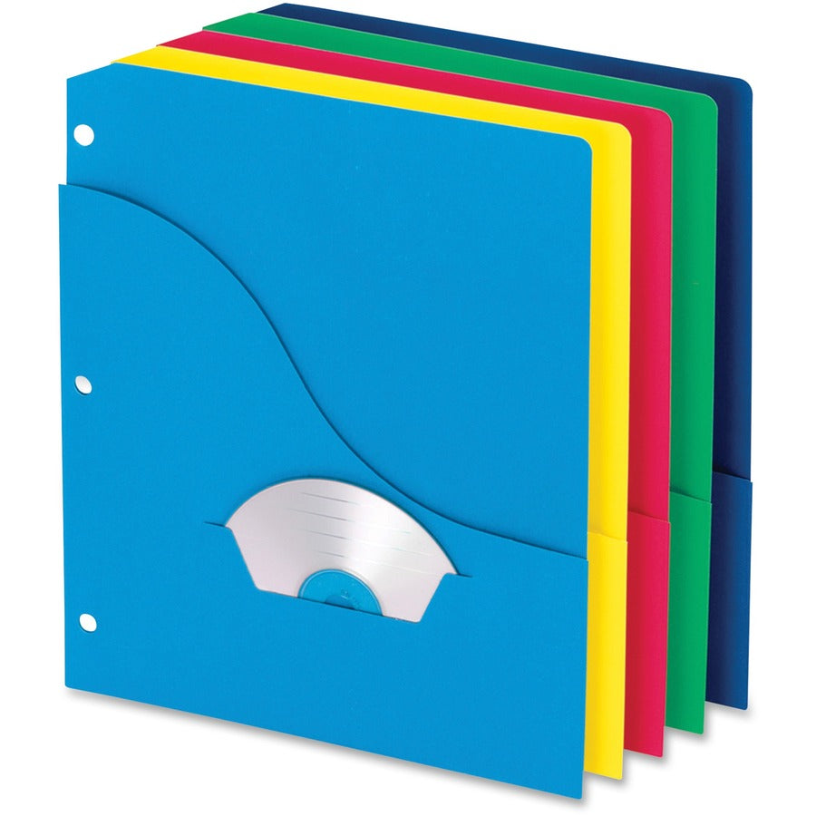 Pendaflex 32900 Letter Pocket Folder - 8 1/2" x 11" - 11 pt. - Pressboard - Blueberry, Ice, Lemon, Lime, Strawberry - Punched - 10% Recycled - 10 / Pack