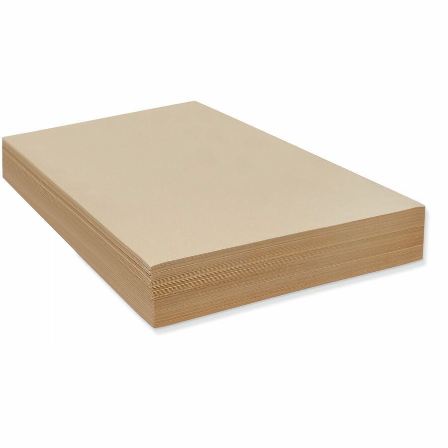 Pacon®, Medium-Weight Drawing Paper - 500 Sheets - Plain - 24" x 18" Sheet Size - Manila Paper - 1 Ream