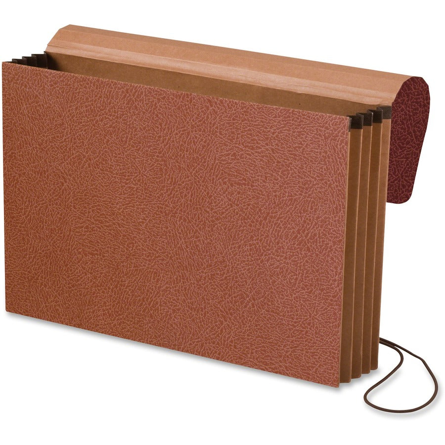 Pendaflex Legal Recycled File Wallet - 8 1/2" x 14" - 700 Sheets Capacity - 3 1/2" Expansion - Red Fiber - Reinforced Gusset, Moisture Resistant, Elastic Closure, Acid-free - 30% Recycled - 1 Each