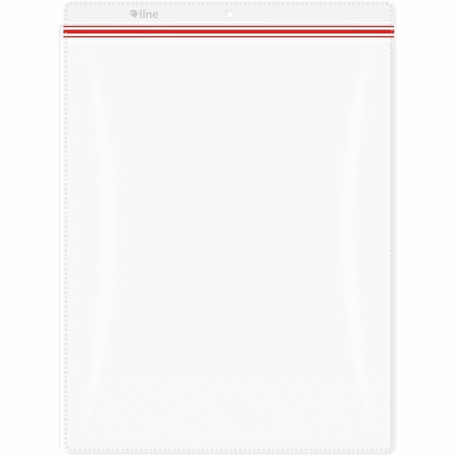 C-Line 82912 Vinyl File Pocket - 9" x 12" - Vinyl - Clear - Moisture Resistant, Dirt Resistant, Zipper Closure - 15 / Box