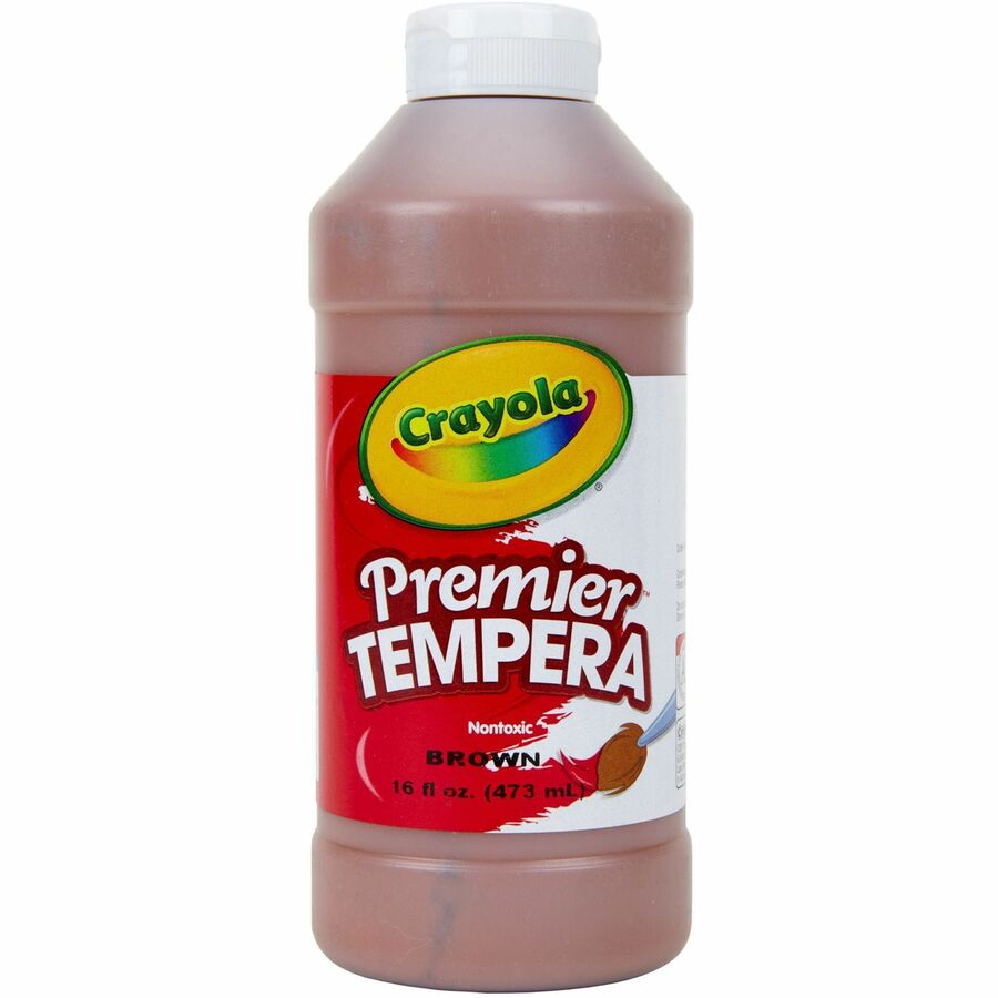 Crayola Premier Tempera Paint - 1 Color(s) - Brown - 16 oz - 1 Each