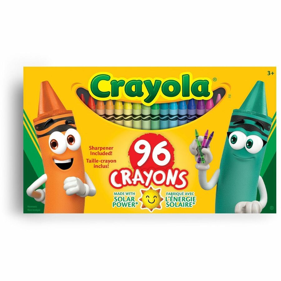 Crayola Built-in Sharpener 96 Count Crayons - Assorted - 96 / Box