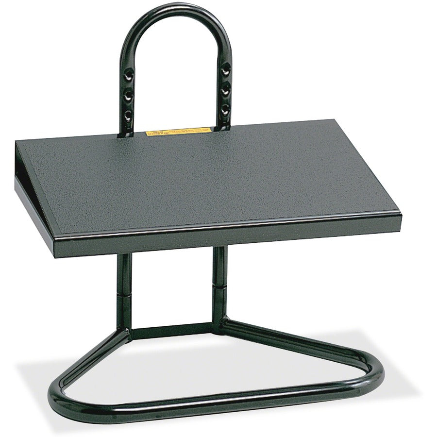 Safco Adjustable Footrest - 8°, Tilt - Black - 1 Each