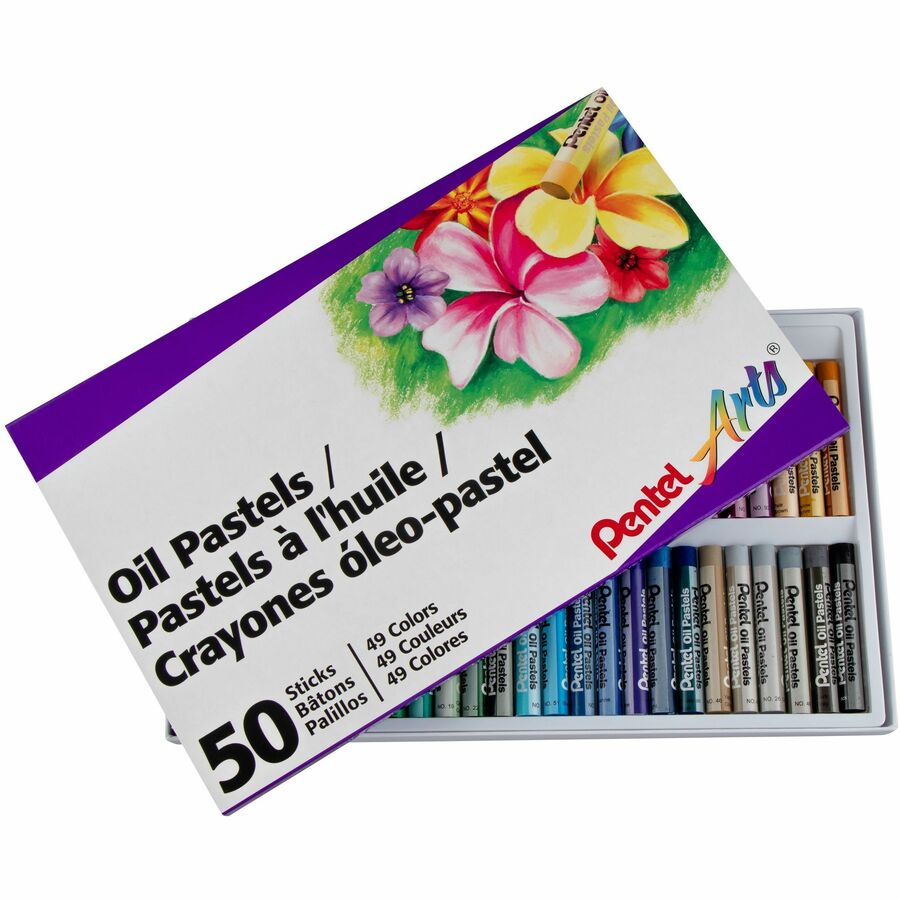 Pentel Arts PHN-50 Oil Pastel - 50 / Set