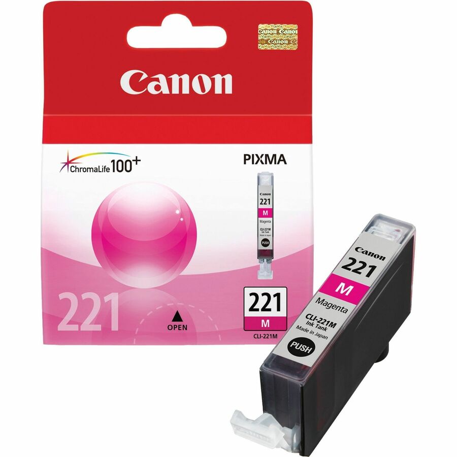 Canon CLI-221M Original Inkjet Ink Cartridge - Magenta - 1 Each - 510 Pages
