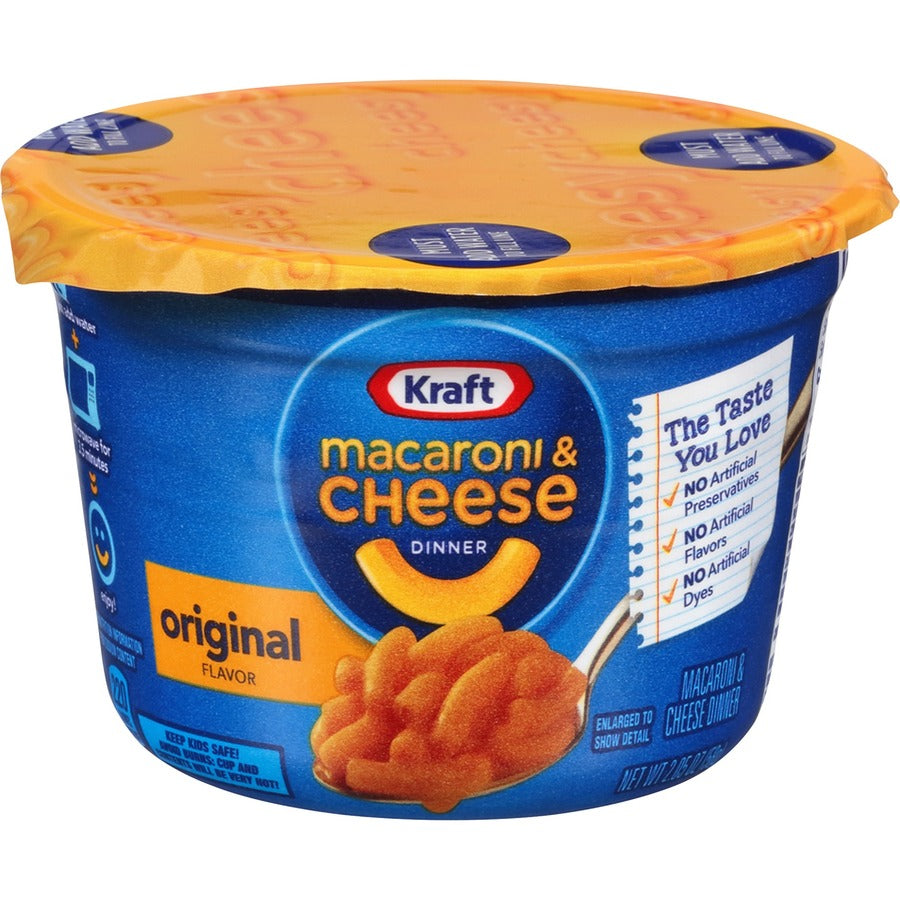 Kraft EasyMac Cups - Microwavable - Original - 2.05 oz Cup - 10 / Carton