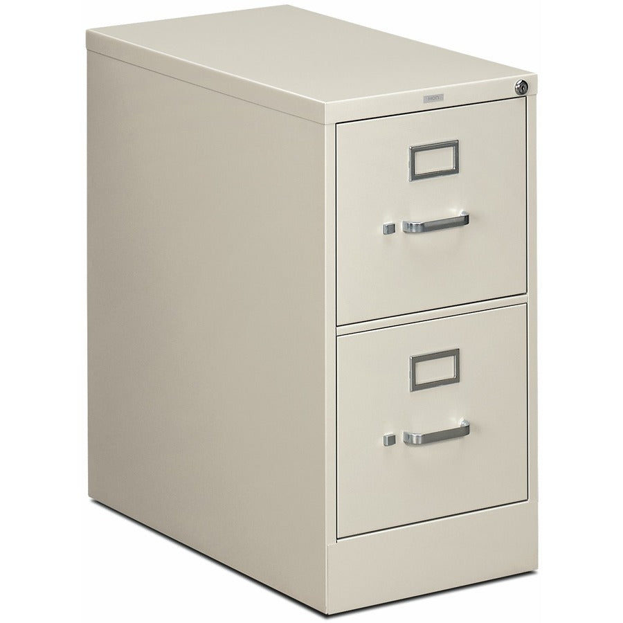 HON 310 H312 File Cabinet - 29" Height x 15" Width x 26.5" Depth - Total Drawer(s): 2 - Finish: Light Gray - Lockable, Durable, Label Holder - For File, Office, File Folder, Desk - 1 Each