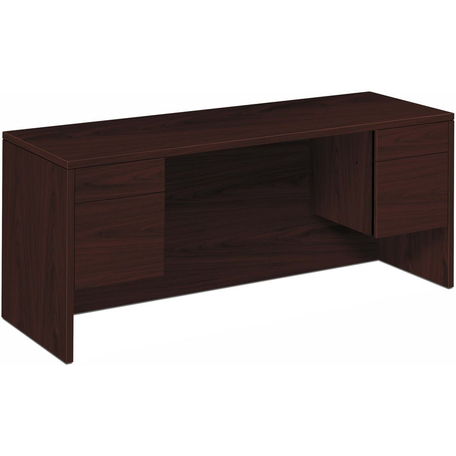 HON 10500 H10543 Credenza - 29.5" Height x 72" Width x 24" Depth - Total Drawer(s): 4 - Flat Edge - Finish: Mahogany - Removable Lock - For File Storage, File, File Folder - 1 Each