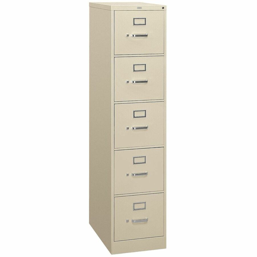 HON 310 H315 File Cabinet - 60" Height x 15" Width x 26.5" Depth - Total Drawer(s): 5 - Finish: Putty - 1 Each