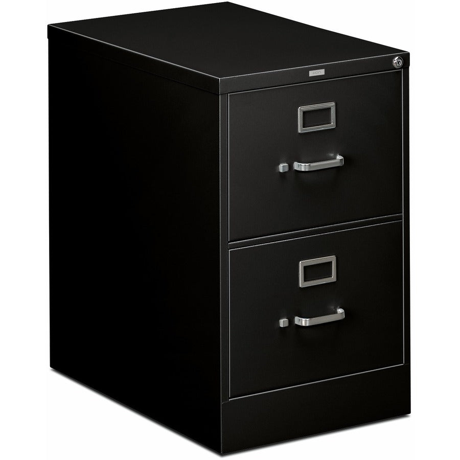 HON 310 H312C File Cabinet - 29" Height x 18.3" Width x 26.5" Depth - Total Drawer(s): 2 - Finish: Black - Lockable, Durable, Label Holder - For File, Office, File Folder, Desk - 1 Each