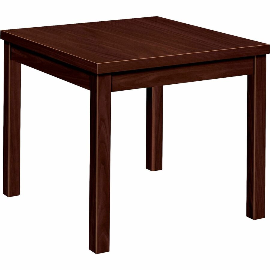 HON H80192 Corner Desk - 20" Height x 24" Width x 24" Depth - Flat Edge - Finish: Mahogany - Glide, Scratch Resistant, Spill Resistant, Stain Resistant, Liquid Resistant, Warp Resistant, Durable - For Office, Lobby, Waiting Room - 1 Each