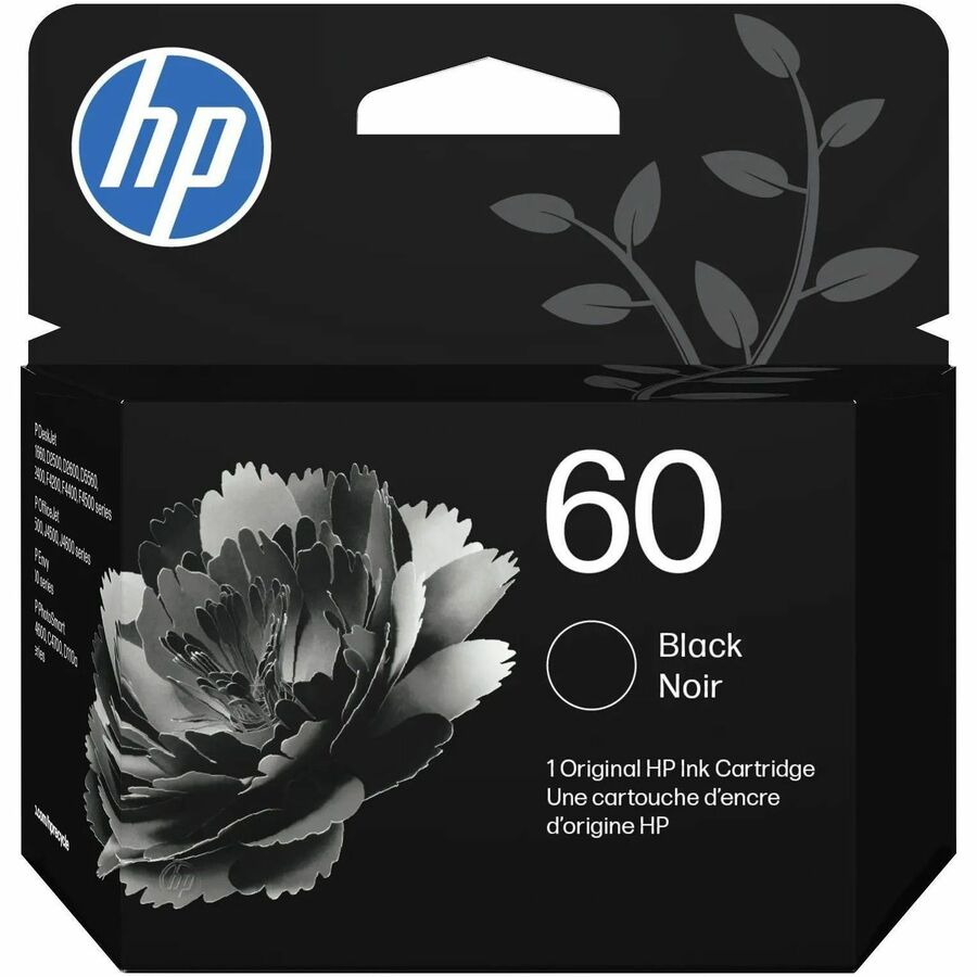 HP 60 (CC640WN) Original Inkjet Ink Cartridge - Black - 1 Each - 200 Pages