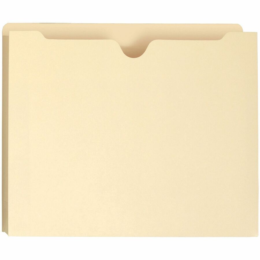 Smead Straight Tab Cut Letter Recycled File Jacket - 8 1/2" x 11" - 2" Expansion - Top Tab Location - 11 pt. - 2 Plys - Manila - Acid-free, Slip Resistant, Reinforced Tab - 100% Recycled - 50 / Box