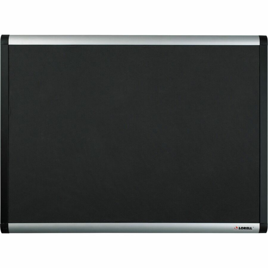 Lorell Mesh Bulletin Board - 36" Board Height x 48" Board Width - Fabric Surface - Black Anodized Aluminum Frame - 1 Each