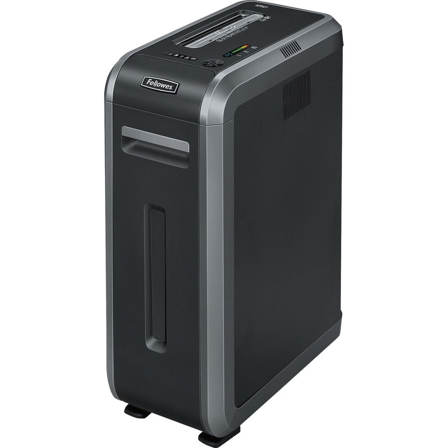 Fellowes Powershred 125Ci 100% Jam-Proof Cross-Cut Shredde - Continuous Shredder - Cross Cut - 20 Per Pass - for shredding Staples, Credit Card, CD, DVD, Paper Clip, Junk Mail, Paper - 0.156" x 1.500" Shred Size - P-4 - 16 ft/min - 9" Throat - 14 gal W...