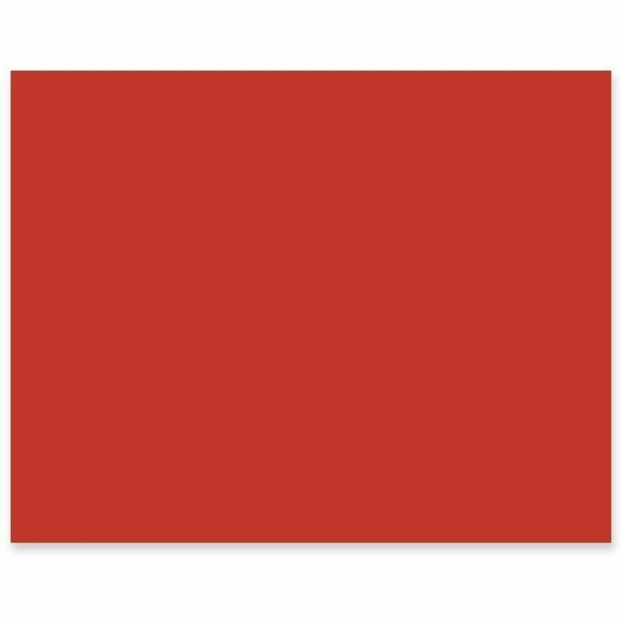 Pacon Railroad Board - Art, Mat, Mounting, Poster, Block Printing, Stenciling - 28" Height x 22" Width - Red - 25 / Carton