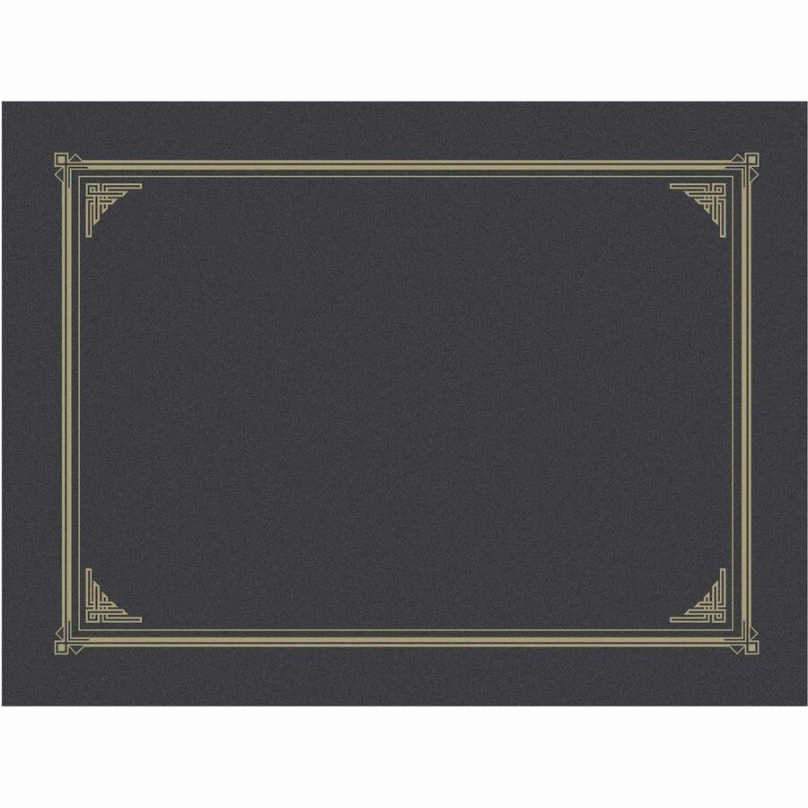 Geographics A4, Letter Recycled Certificate Holder - 8 19/64" x 11 45/64" , 8 1/2" x 11" , 8" x 10" - Metallic Gray - Embossed - 30% Recycled - 6 / Pack