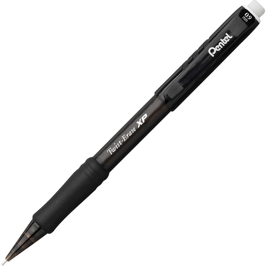 Pentel Twist-Erase Express Automatic Pencils - 0.9 mm Smoke Lead - 2HB - Refillable - 12 / Dozen