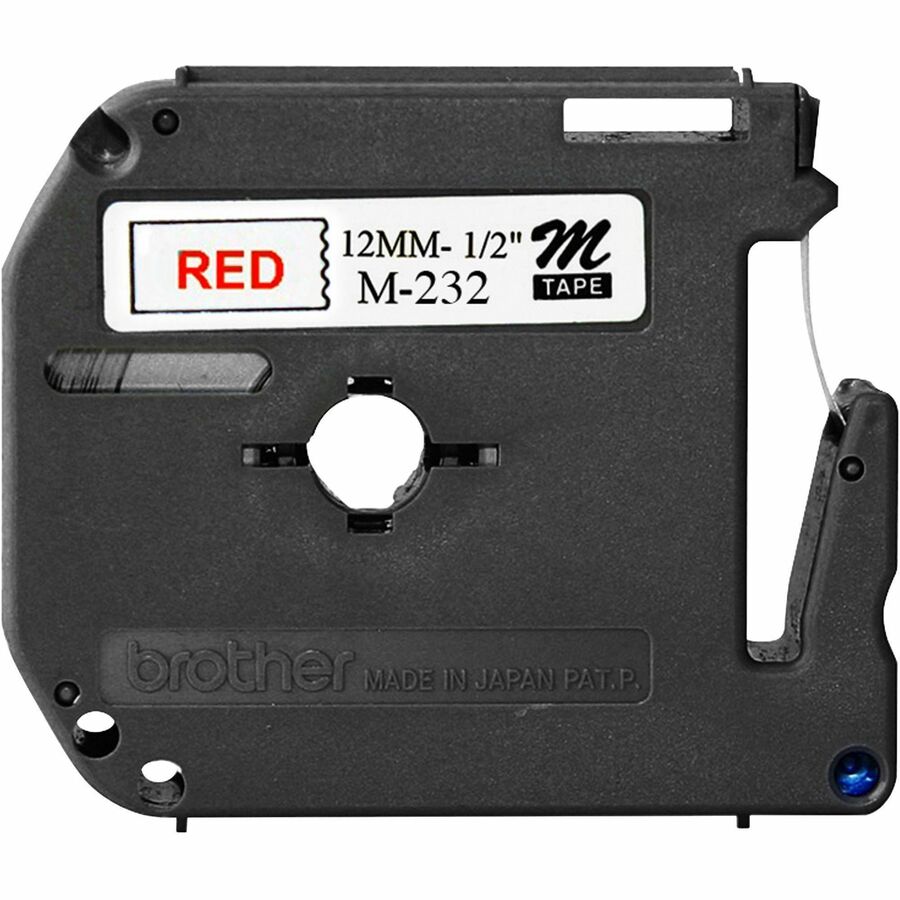 P-touch P-touch Nonlaminated M Series Tape Cartridge - 1/2" Width x 26 1/5 ft Length - Rectangle - Direct Thermal - White - 1 Each