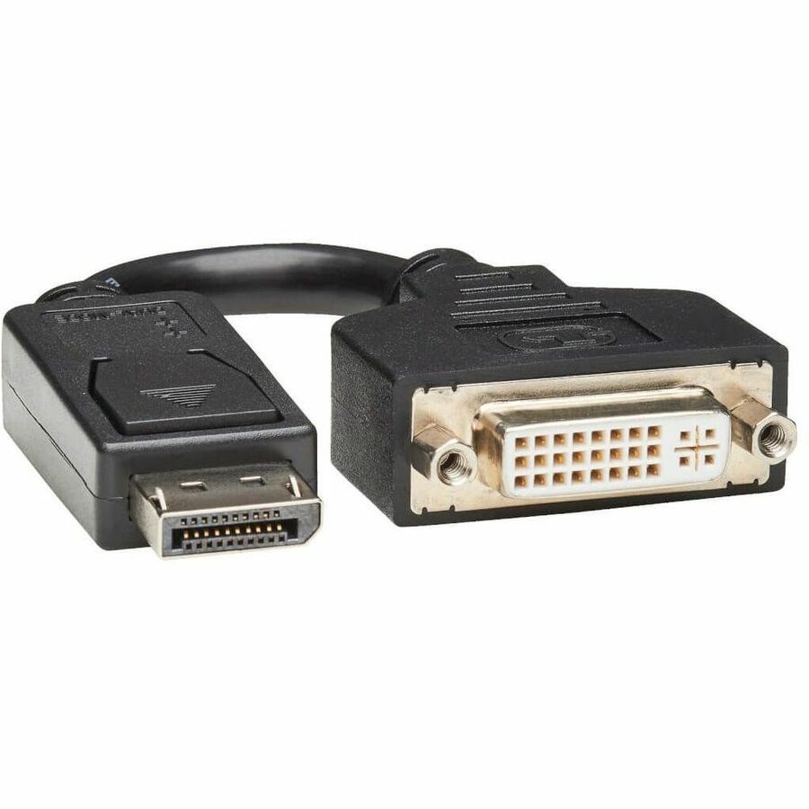Tripp Lite series DisplayPort to DVI Cable Adapter - 6" A/V Cable - First End: 1 x 20-pin DisplayPort Digital Audio/Video - Male - Second End: 1 x 29-pin DVI-I Digital Video - Female - Black - 1 Each - TAA Compliant