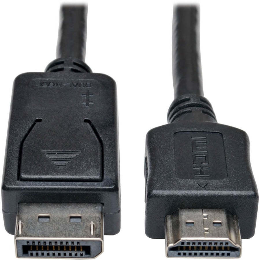 Tripp Lite series DisplayPort to HD Cable Adapter - 6 ft DisplayPort/HDMI A/V Cable for Audio/Video Device, Monitor, TV - First End: 1 x 20-pin DisplayPort Digital Audio/Video - Male - Second End: 1 x 19-pin HDMI Type A Digital Audio/Video - Male - Bla...