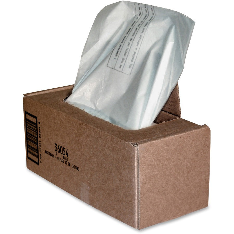 Fellowes 125/225/2250 Series Shredder Waste Bags - 20 gal - 40.3" Height x 30.5" Width x 13" Depth - Plastic - Clear - 50 / Carton
