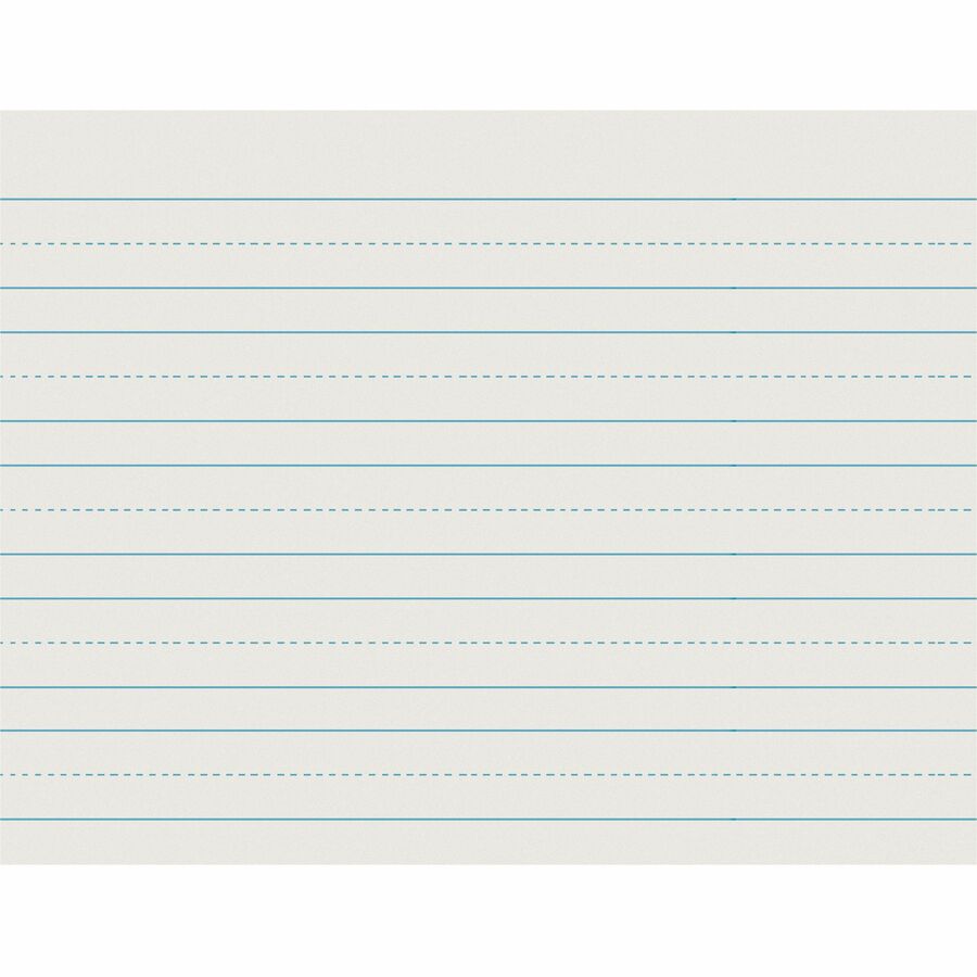 Pacon Skip - A - Line Ruled Newsprint - Letter - 500 Sheets - Both Side Ruling Surface - 1" , 0.50" Ruled - Letter - 11" x 8 1/2" Sheet Size - White Paper - 1 Ream