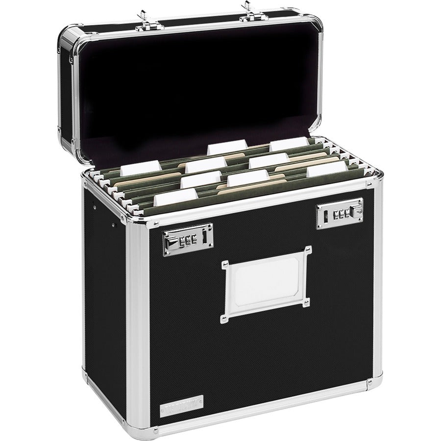 Vaultz Locking Legal File Tote - Internal Dimensions: 13" Width x 6" Depth x 10.75" Height - External Dimensions: 14" Width x 7.2" Depth x 12.3" Height - Black - For File - 2 / Each
