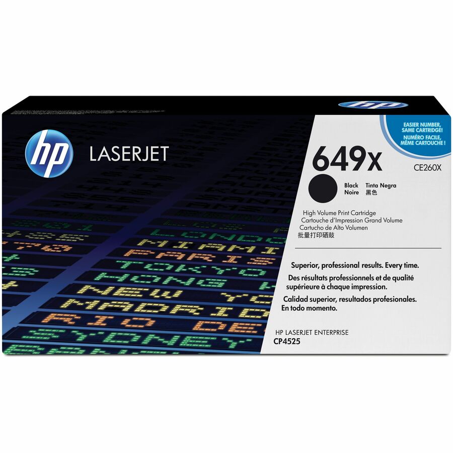 HP 649X (CE260X) Original Laser Toner Cartridge - Single Pack - Black - 1 Each - 17000 Pages