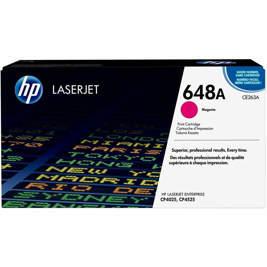 HP 648A (CE263A) Original Laser Toner Cartridge - Single Pack - Magenta - 1 Each - 11000 Pages